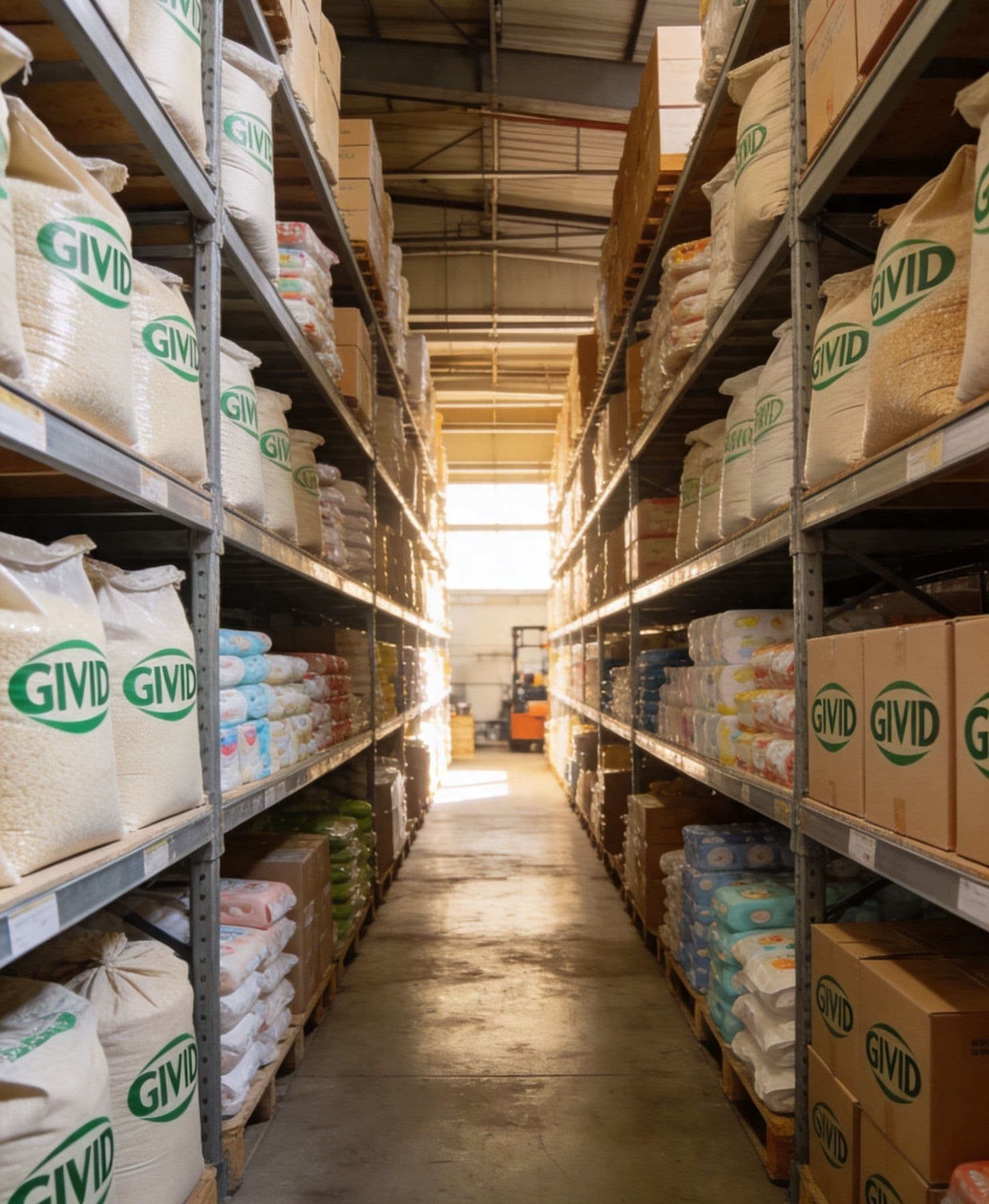 Almacén con productos de marca propia GIVID
